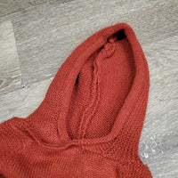 "Holiday Time" Light Knit Dog Sweater Hoodie *gc, clean, mnr threads, hair & stretched edges
