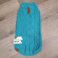 v.Soft Cotton Cable Knit Dog Sweater *xc/vgc, mnr hair, pilly