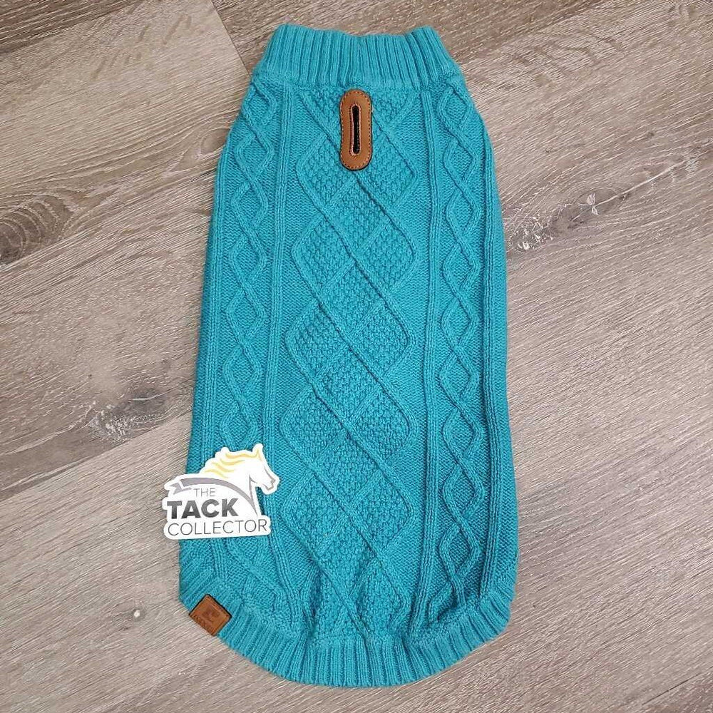 v.Soft Cotton Cable Knit Dog Sweater *xc/vgc, mnr hair, pilly