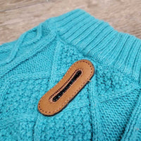 v.Soft Cotton Cable Knit Dog Sweater *xc/vgc, mnr hair, pilly
