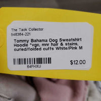 Dog Sweatshirt Hoodie *vgc, mnr hair & stains, curled/folded cuffs