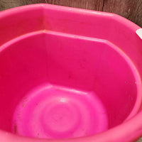 Flat Back Plastic Bucket *gc, clean, residue, dirt, scratches, stains, slices
