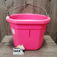 Flat Back Plastic Bucket *gc, clean, residue, dirt, scratches, stains, slices
