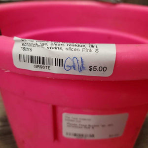 Flat Back Plastic Bucket *gc, clean, residue, dirt, scratches, stains, slices