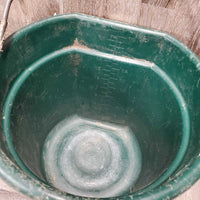 Plastic Water Bucket *gc, clean, thick residue, scrapes, chews, dirt, scratches
