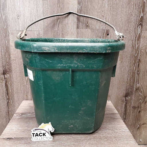 Plastic Water Bucket *gc, clean, thick residue, scrapes, chews, dirt, scratches