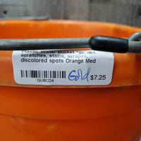 Plastic Water Bucket *gc, dirt, scratches, stains, scrapes, discolored spots
