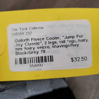 Fleece Cooler, "Jump For Joy Classic", 2 legs, tail *vgc, hairy, mnr hairy velcro, shavings/hay
