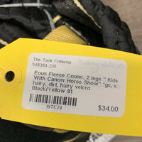Fleece Cooler, 2 legs " Kids With Cancer Horse Show" *gc, v. hairy, dirt, hairy velcro
