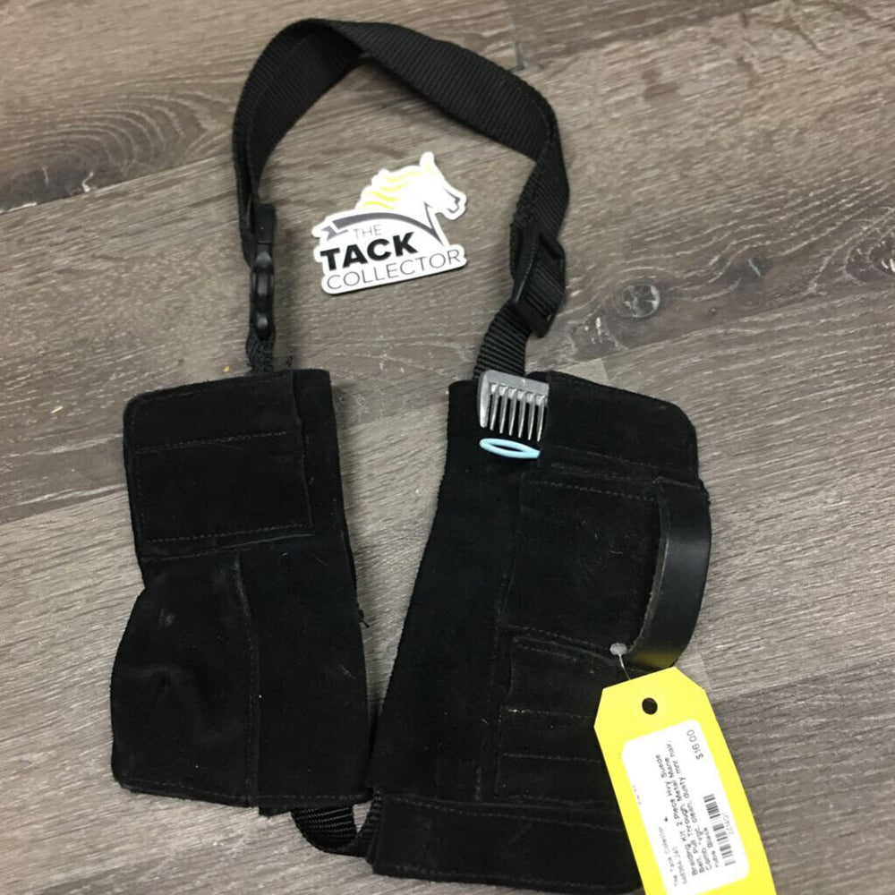 Braiding Kit: 2 Piece Hvy Suede Belt, Pull Through, Metal Mane Comb *vgc, clean, dusty mnr hair, rubs