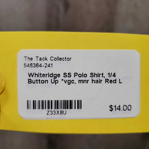 SS Polo Shirt, 1/4 Button Up *vgc, mnr hair