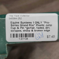 1 ONLY "Pro-Series Grand Prix" Plastic Jump Cup & Pin *gc/fair, faded, dirt, scrapes, sharp & broken edge
