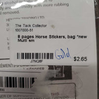 8 pages Horse Stickers, bag *new