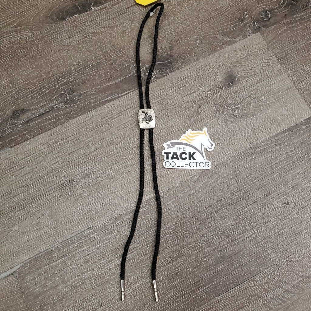 Nylon String Bolo Tie, Bucking Horse *vgc, mnr rubs & frays