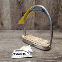 1 ONLY Hvy Stirrup Iron, grips *gc, clean, scratches, rust spots, grips: dirty, stained, rubs
