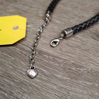 Braided Leather Necklace/Choker *xc/like new
