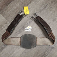 2x Long Elastic Girth, Padded Center *gc, v.dirty, hairy, rubs, film