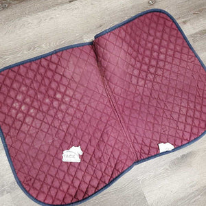 Quilt Jumper Saddle Pad 1x Piping *gc, mnr faded, hair, rubs, threads, dirt