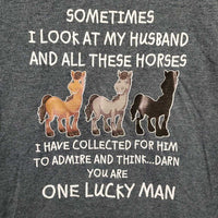 SS Cotton T Shirt "Sometimes I Look at My Husband ..." *xc