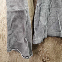 LS Cotton V Neck T Shirt *gc, mnr stains, edge rubs & hair, cut tags
