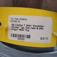 SS Cotton T Shirt "Dandelion Horses" *gc, mnr rubs & pills, dingy?
