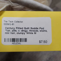 Fitted Quilt Saddle Pad *fair, pills, v. dingy, threads, stains, mnr hair, clumpy
