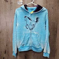 JUNIORS Sweatshirt Hoodie Jacket, Zipper *gc, faded?, pilly, rubs, mnr stains?, hair
