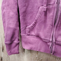 Hvy Sweatshirt Hoodie Jacket, "Love it, Live it, Ride it" *vgc, mnr fading, shrunk?, mnr threads