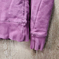 Hvy Sweatshirt Hoodie Jacket, "Love it, Live it, Ride it" *vgc, mnr fading, shrunk?, mnr threads
