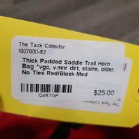 Thick Padded Saddle Trail Horn Bag *vgc, v.mnr dirt, stains, older, No Ties
