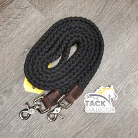 Soft Wide Braided Cotton Loop Barrel - Roper Reins, snaps *xc, mnr hair
