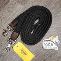 Soft Wide Braided Cotton Loop Barrel - Roper Reins, snaps *xc, mnr hair
