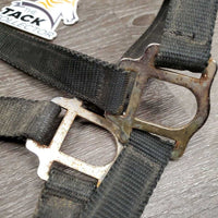 Nylon Breakaway Halter, spring snap *fair, broken crown, v.dirty, rusty, v.tight snap
