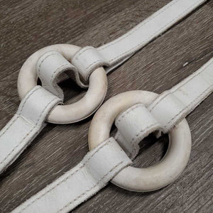 Leather Donut Side Vaulting Reins *gc, older, mnr dirt, dry, mnr stains, xholes, edge rubs
