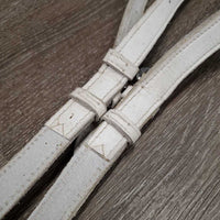 Leather Donut Side Vaulting Reins *gc, older, mnr dirt, dry, mnr stains, xholes, edge rubs