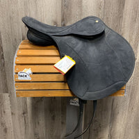 16.5 MW *5.5" Wintec Pro Microsuede - Synthetic Close Contact Saddle, 2 Billet Guards, Foam Panels, Rear Gusset Panels, Flaps: 14"L x 13.5"W Serial #: 43 019504
