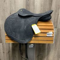 16.5 MW *5.5" Wintec Pro Microsuede - Synthetic Close Contact Saddle, 2 Billet Guards, Foam Panels, Rear Gusset Panels, Flaps: 14"L x 13.5"W Serial #: 43 019504
