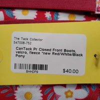 Pr Closed Front Boots, velcro, fleece *new
