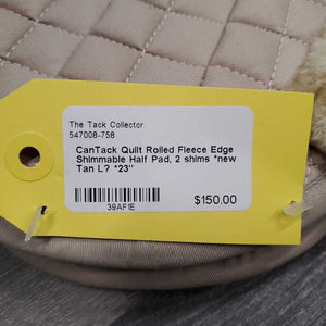 Quilt Rolled Fleece Edge Shimmable Half Pad, 2 shims *new