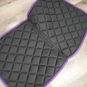 Satin Quilt Dressage Saddle Pad, 2x piping, unicorn pattern *new