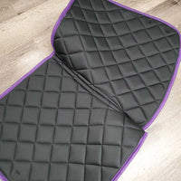 Satin Quilt Dressage Saddle Pad, 2x piping, unicorn pattern *new
