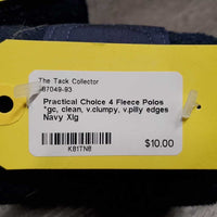4 Fleece Polos *gc, clean, v.clumpy, v.pilly edges