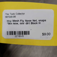 Hvy Mesh Fly Nose Net, snaps *like new, mnr dirt
