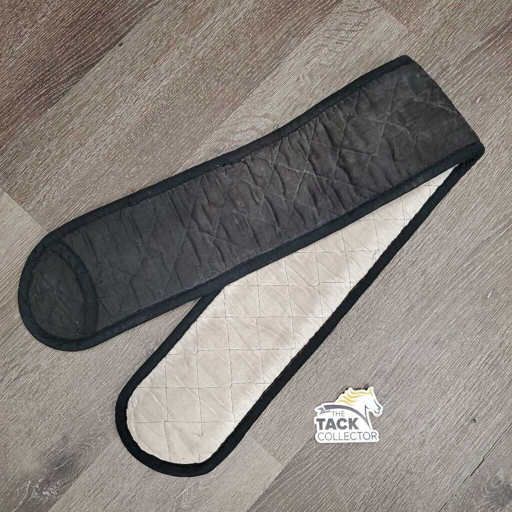 Thick Cotton Quilt Girth Cover *fair, older. v.faded, discolored, pilly edges, loose threads, puckered