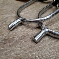 Light POW Spurs, Braided Nylon Spur Straps *vgc, clean & mnr dirt, mnr rubs, stains, scratches & dings
