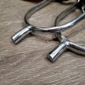 Light POW Spurs, Braided Nylon Spur Straps *vgc, clean & mnr dirt, mnr rubs, stains, scratches & dings