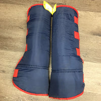Front & Hind Nylon & Fleece Lined Shipping Boots *vgc/gc, clean, repair/hole
