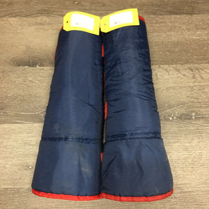 Front & Hind Nylon & Fleece Lined Shipping Boots *vgc/gc, clean, repair/hole