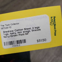 Cotton Sheet, 2 legs *vgc, hairy, mnr snags, threads
