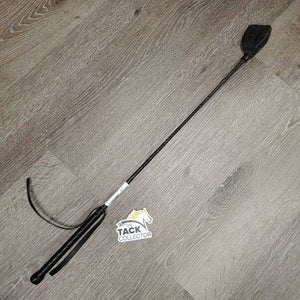 Riding Crop - Whip, handle *split handle, twisted & creased flapper, older, rubs